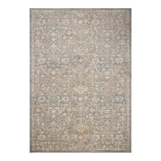 Chris Loves Julia x Loloi Palma Blue / Natural 2'-7" x 10'-0" Runner Rug For Sale
