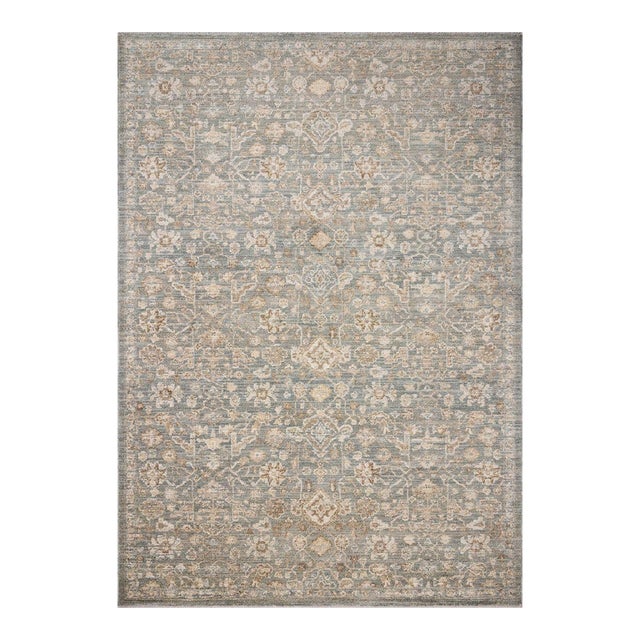 Chris Loves Julia x Loloi Palma Blue / Natural 2'-7" x 10'-0" Runner Rug For Sale