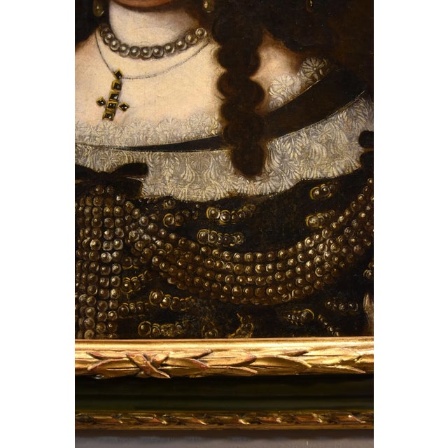 Jan Van Gelder, Portrait of Duchess Vittoria Farnese d'Este, 1670, Oil on Canvas, Framed For Sale - Image 10 of 15