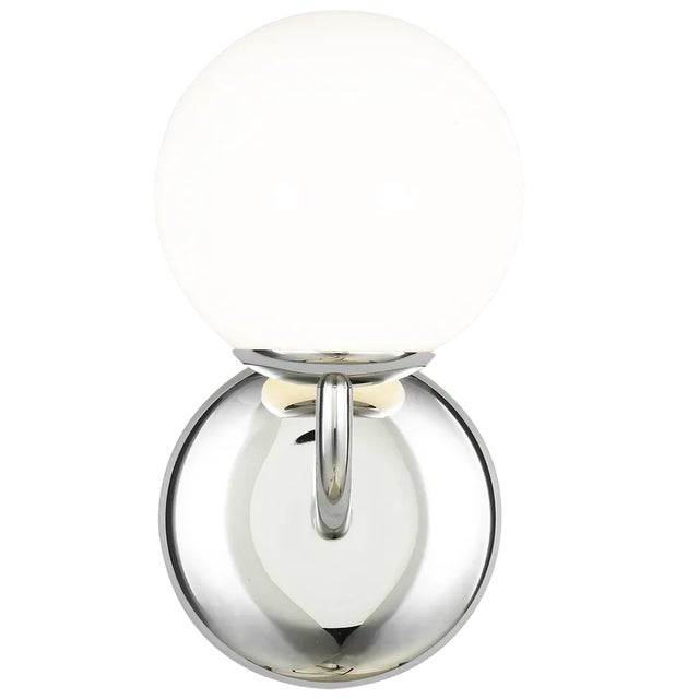 Contemporary AERIN By Visual Comfort Studio Galassia 1-Light Bath Sconce in Polished Nickel For Sale - Image 3 of 3