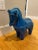 Mid-Century Modern 1960s Aldo Londi for Bitossi Large Rimini Blu Ceramic Horse Sculpture For Sale - Image 3 of 12