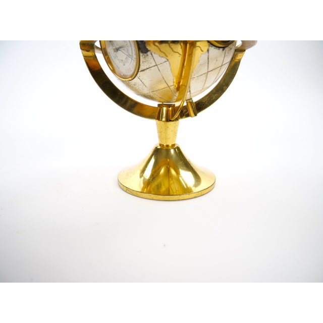 Tiffany & Co. Gilt & Silvertone Bronze Angelus Globe-Form Clock /Weather Station For Sale - Image 9 of 10
