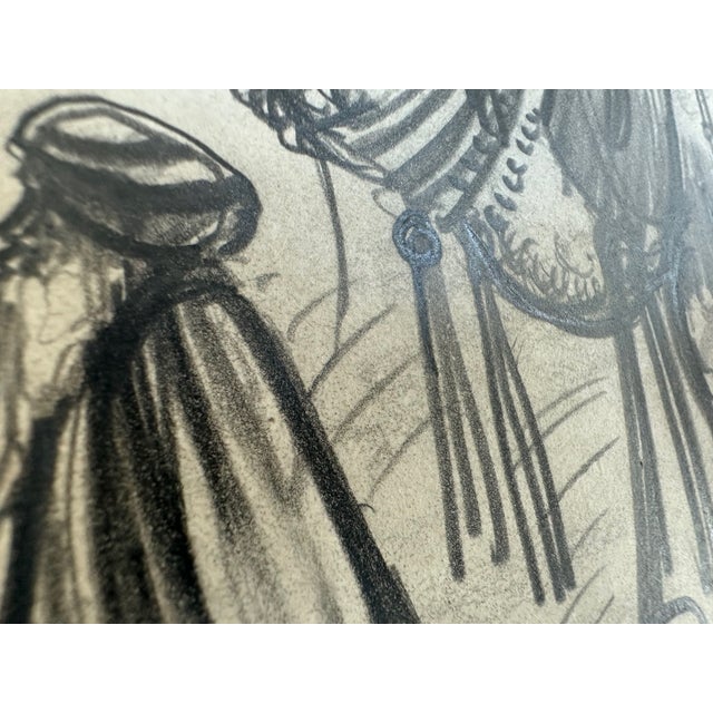 Camel Millard Sheets (1907-1989) Original Pencil Sketch Camels and Figures, Framed For Sale - Image 8 of 17