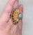 Vintage 1960s Signed Napier Goldtone Faux-Turquoise Adjustable Cocktail Ring For Sale In Philadelphia - Image 6 of 14
