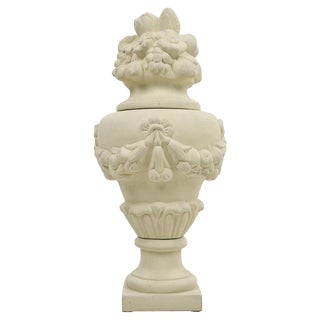 Decorative Urn in White Terracotta For Sale