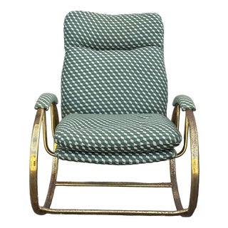 Vintage Italian Poltrona Rocking Chair by Guido Faleschini, 1970s For Sale