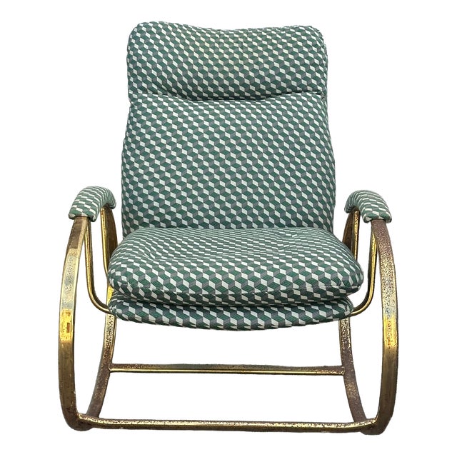 Vintage Italian Poltrona Rocking Chair by Guido Faleschini, 1970s For Sale