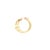 A pair of 14k gold hoop earrings featuring round white diamond accents. Each earring showcases a single diamond set into...