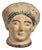 Classical Greek Head Sculpture in Terracotta, 1960s For Sale