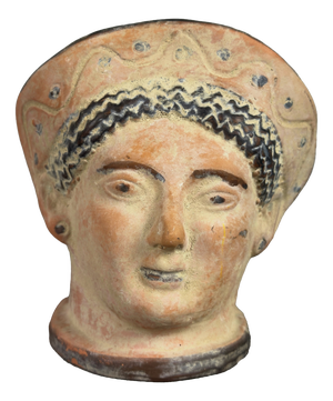 Classical Greek Head Sculpture in Terracotta, 1960s