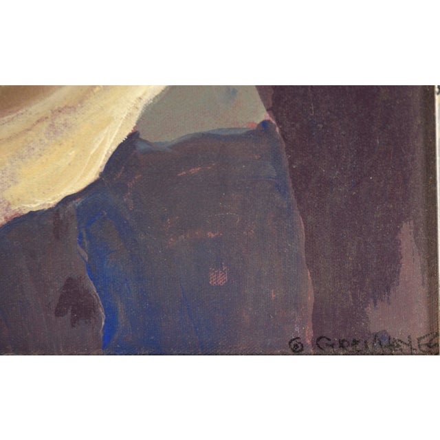 Yellow "Ulanda - Painting in Studio Class" Bay Area Figurative Movement Oil on Canvas by Patricia Gren Hayes For Sale - Image 8 of 16