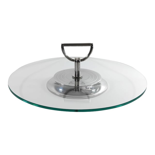 1940s Christofle Art Deco Style Cheese Serving Tray For Sale
