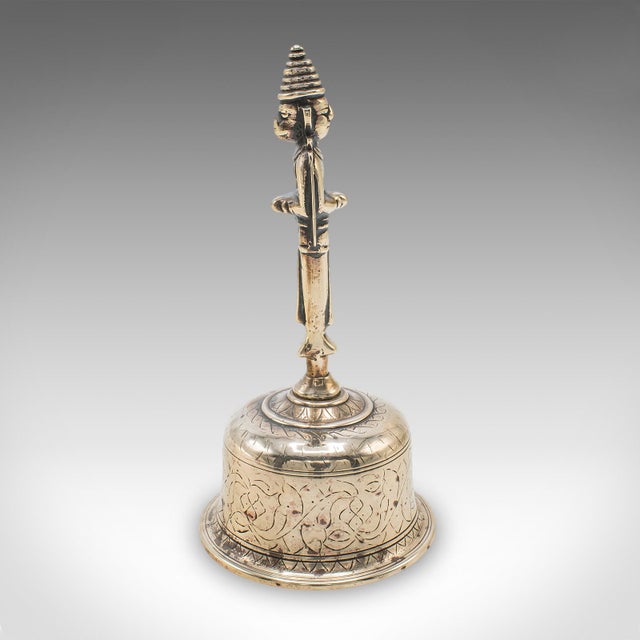 Antique Maid's Calling Bell, Indian, Bronze, Hanuman Deity, Ghanta, Victorian For Sale - Image 6 of 10