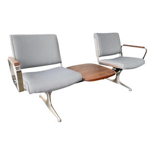 Chromcraft 2 Seat Airport Bench For Sale