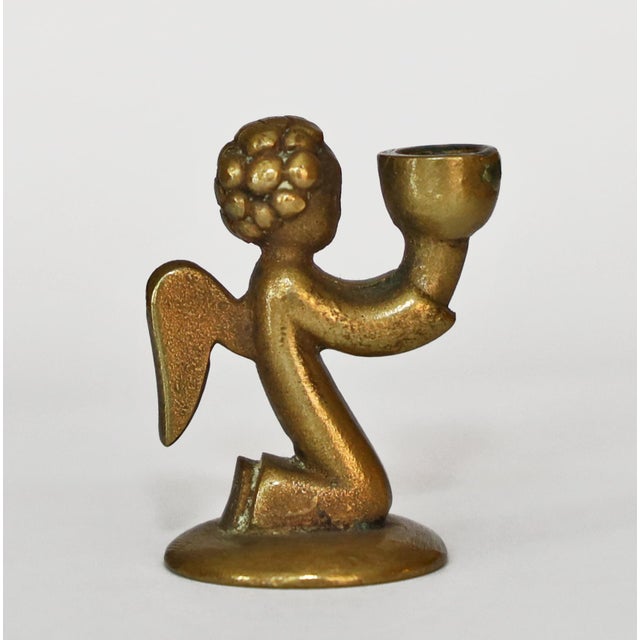 Metal Hagenauer Workshops Vienna Angel Figurine, 1920s For Sale - Image 7 of 9