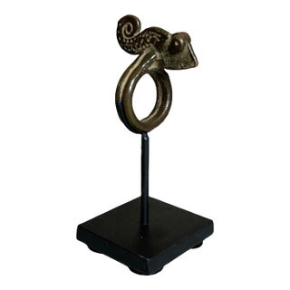 African Bronze Senufo Chameleon Diviners Ring For Sale