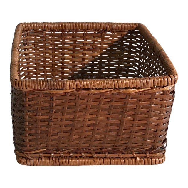 Vintage Wicker Napkin Holder Chairish