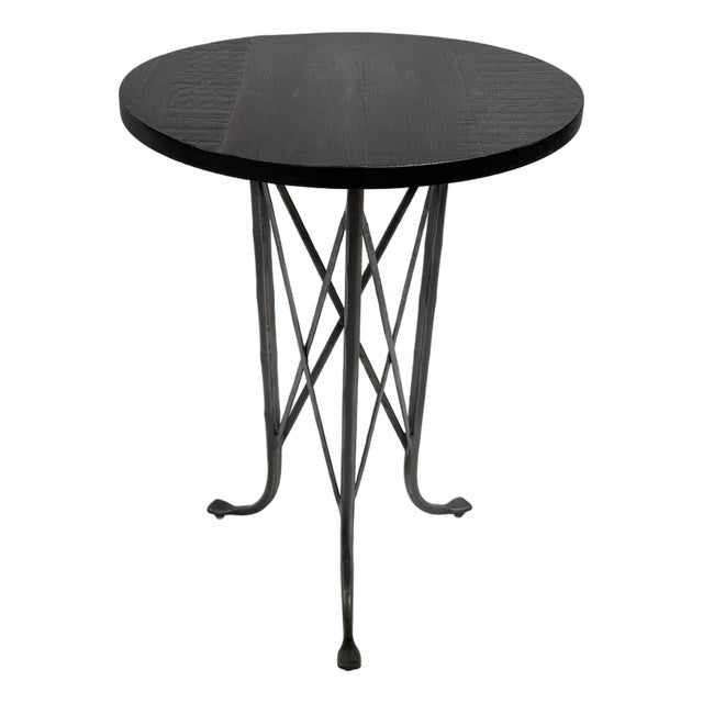 Ethan Allen Finland Burnt Umber Round Accent Table For Sale