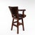 Classic Tufted Dark Brown Leather Bar Stool Chesterfield Counter Stool Trophy Ranch Tufted Bar Stool Black Stool Swivel Western Arm Stool For Sale - Image 4 of 6