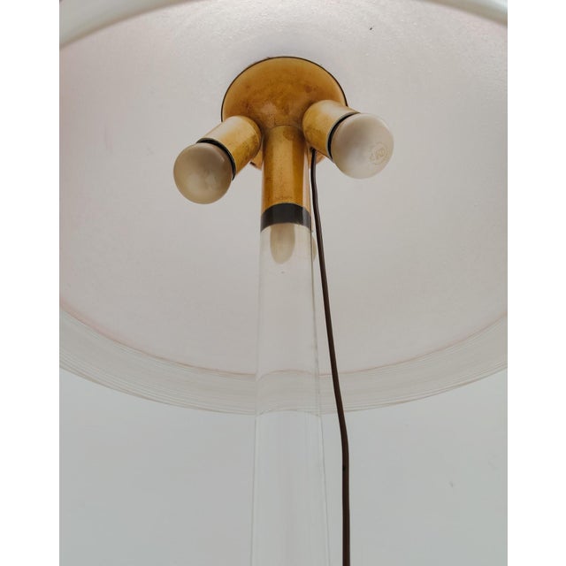 Metal Large Table Lamp in Pink Murano Glass and Acrylic by Venini for Maestri Di Murano, 1980s For Sale - Image 7 of 11