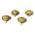 Set 4 Brass Scallop Shell Uplight Wall Sconces For Sale