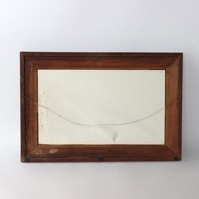 Large Antique Empire Flame Mahogany Ripple Edged Mirror C1840 For Sale - Image 9 of 9