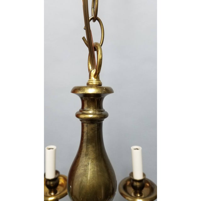 Vintage 1970s Chapman Brass Chandelier For Sale - Image 10 of 11