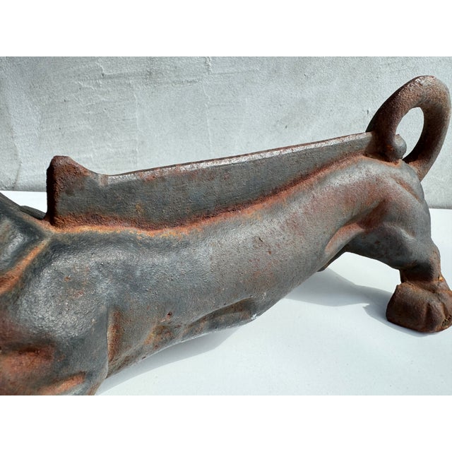 1950s Vintage Cast Iron Dachshund Doorway Boot Scrapers, 1950s, Set of 2 For Sale - Image 5 of 10
