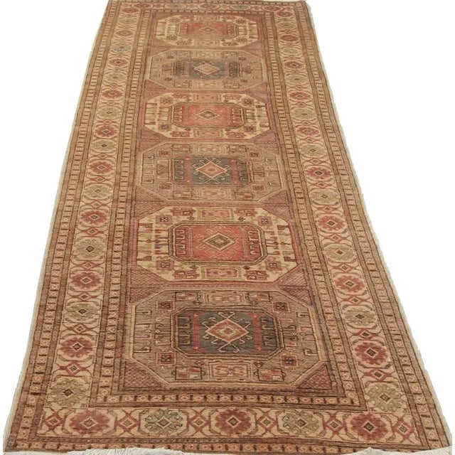 Brown 1970s Old Turkish Kaisari Runner Rug 3’1″ X 9’6″ For Sale - Image 8 of 12