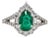 GIA Certified Colombian Emerald Ring w Earth Mined Diamonds in Solid 14K Gold For Sale
