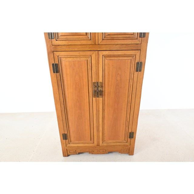 1970s Baker Furniture Asian-Inspired Hollywood Regency Wardrobe Dresser For Sale - Image 5 of 17