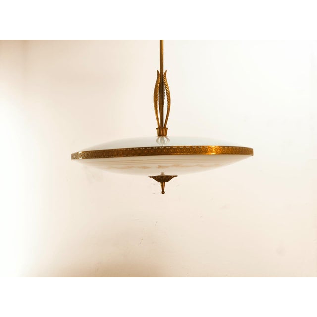 Brass Suspension with Double Glass For Sale - Image 5 of 17