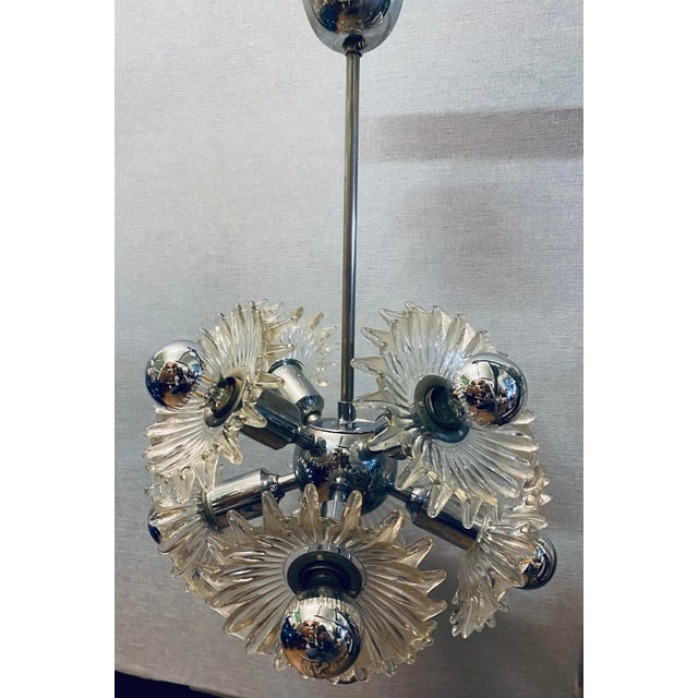 Silver Sputnik Dandelion Ceiling Lamp by Cosack, 1960s For Sale - Image 8 of 18