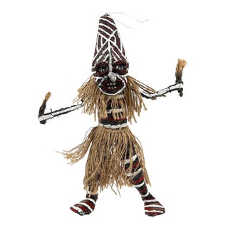 Early 20th Century Makishi Painted African Doll For Sale