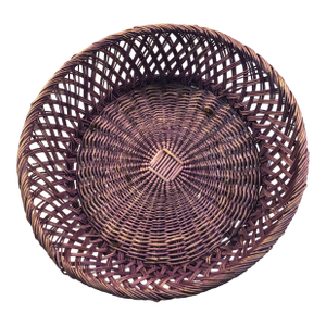 Vintage 15” Purple Wicker Basket