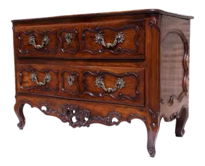 French Provencal two drawer walnut commode (Languedoc region)