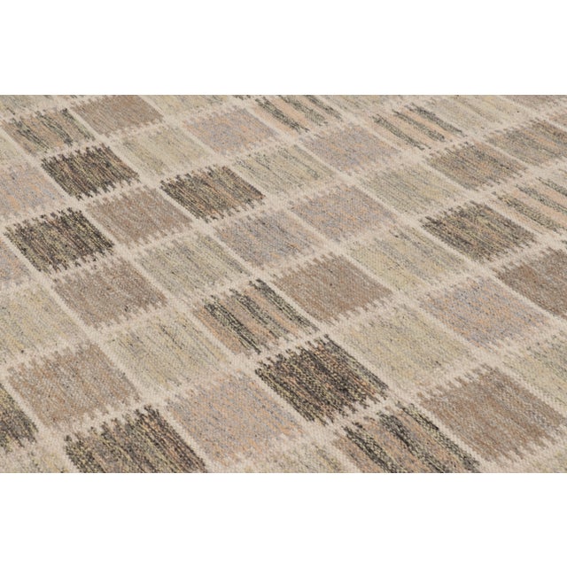 Rug & Kilim Contemporary Scandinavian Style Geometric Wool Kilim by Rug & Kilim, India For Sale - Image 4 of 8