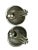 Silver Vintage Les Bernard Large Button Satin Chrome Clip on Earrings, A Pair For Sale - Image 8 of 10