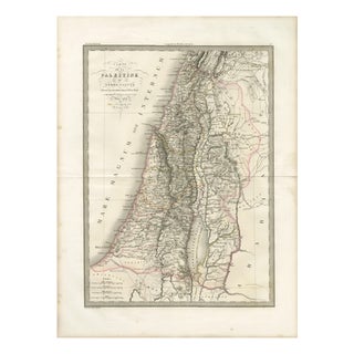 Antique Map of Palestine and the Holy Land by Lapie, Paris, 1838 For Sale