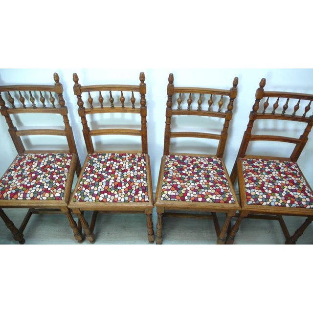 Antique Chairs in Oak, Set of 6 For Sale - Image 4 of 9