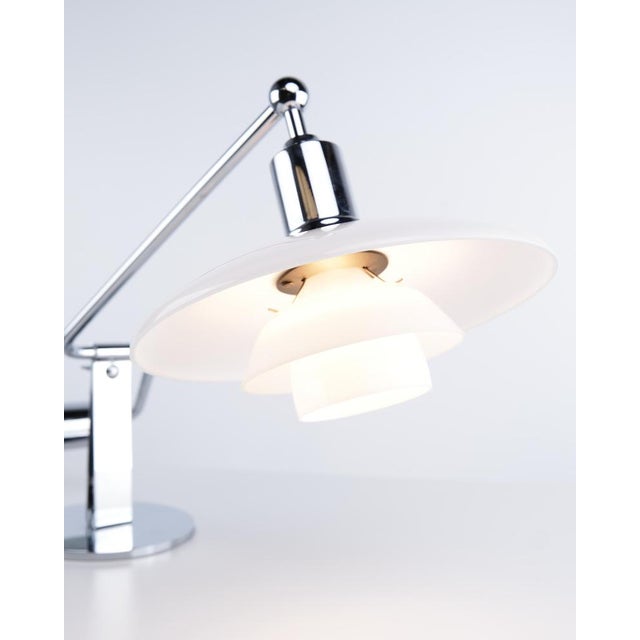 Table Lamp in White Opal Glass by Poul Henningsen for Louis Poulsen For Sale - Image 3 of 11