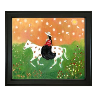 Spotted Horse Contemporary Oil Painting by Alexandra Swistak For Sale