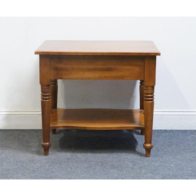 Durham Furniture Solid Cherry Early American Style 22" Accent End Table 947-53 - Made in Canada For Sale - Image 11 of 13