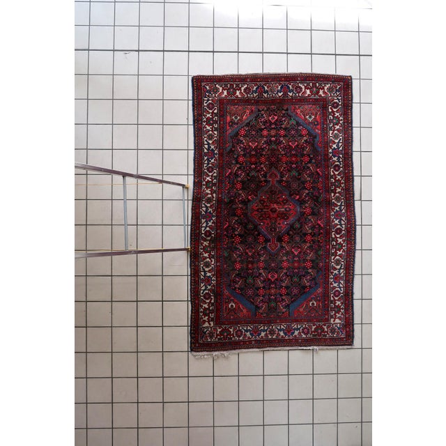 1960s, Handmade Vintage Persian Malayer Rug 4.2' X 7.1' For Sale - Image 14 of 17