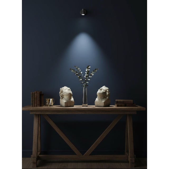 1990s Pair of Architectural Salvage Sandstone Carved Heads in Classical Style For Sale In West Palm - Image 6 of 6