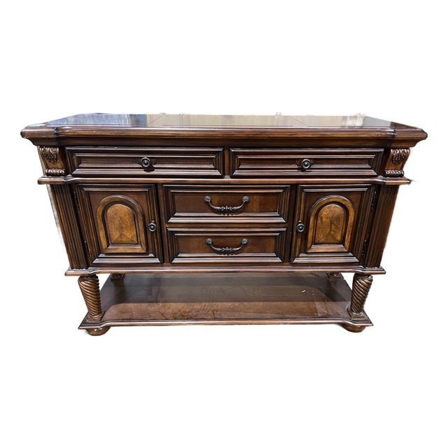 Fairmont Designs Darkwood and Tile Inlay Console Table For Sale