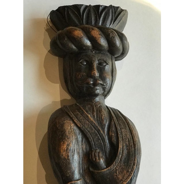 Vintage French Carved Breton Brittany Wood Wounded Soldier Wall Plaque For Sale In Chicago - Image 6 of 8