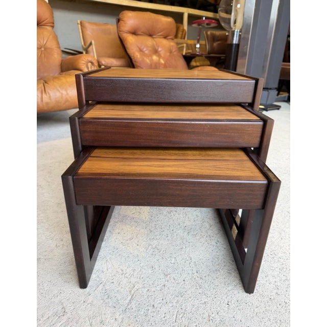 Mid-Century Modern Mid-Century Modern Danish Nesting Tables, 1970s, Set of 3 For Sale - Image 3 of 18