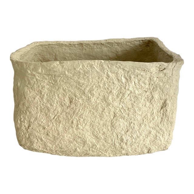 Handcrafted Paper Mache Oblong Bowl For Sale