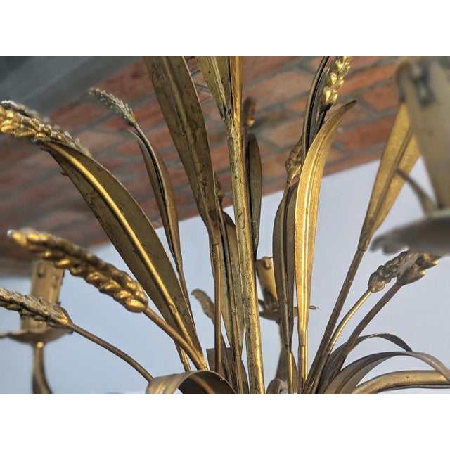 Five-Arm Wheat Ear Chandelier For Sale - Image 4 of 14